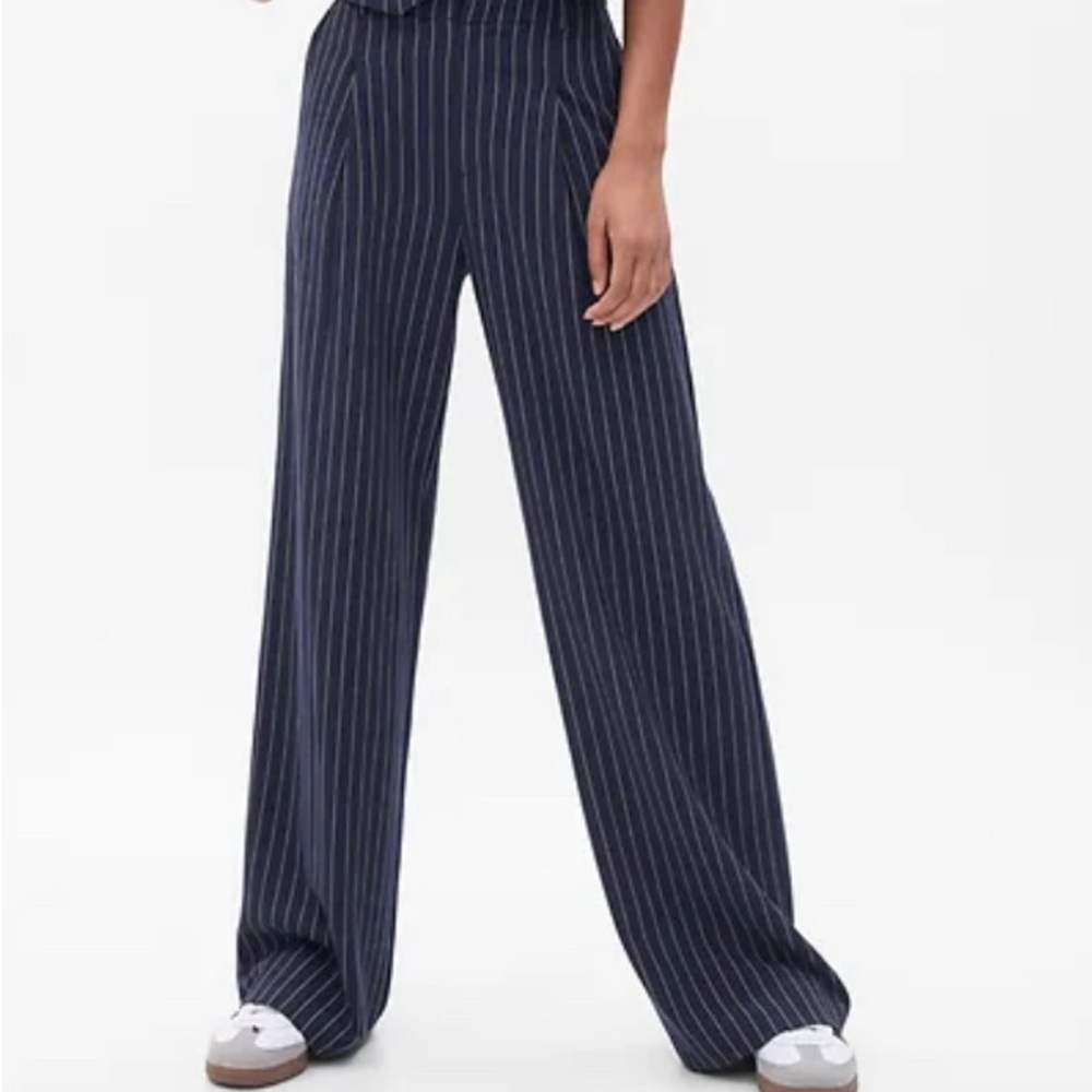 Gap Navy Pinstripe Trousers